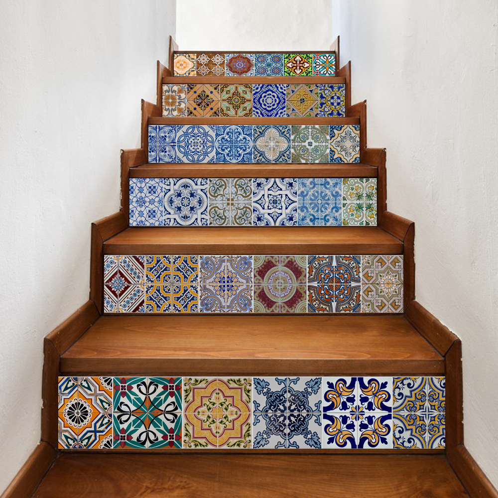 Self-Adhesive Stair Stickers in Use