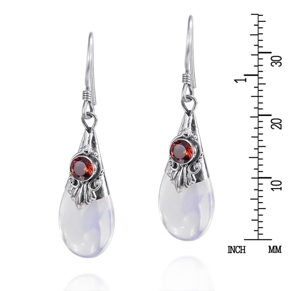 White Moonstone Earrings Image 2