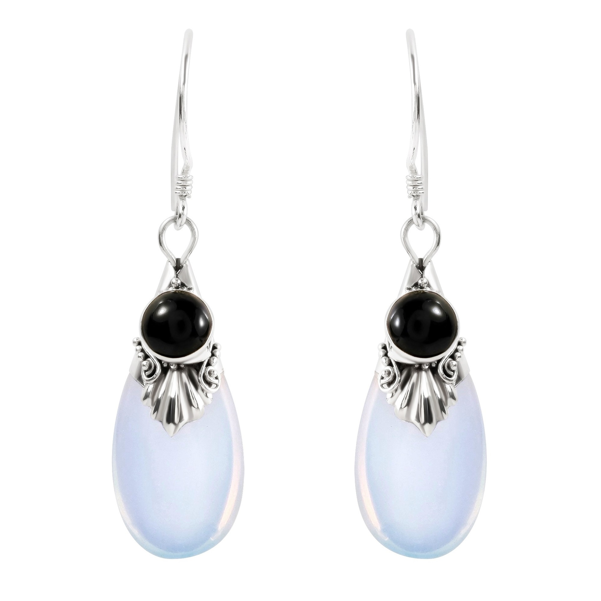 White Moonstone Earrings Image 3