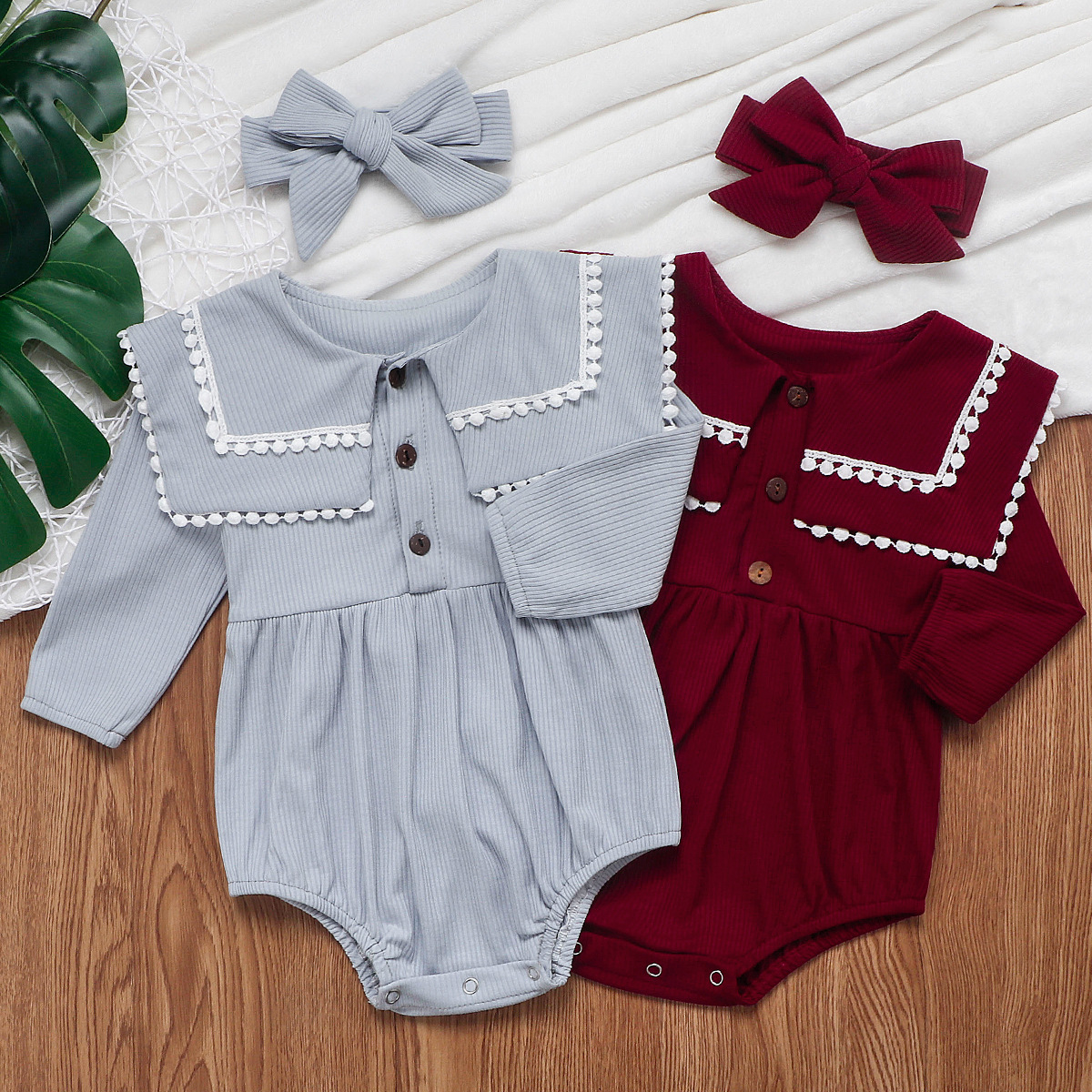 Ruffled Collar Bodysuit Image 1