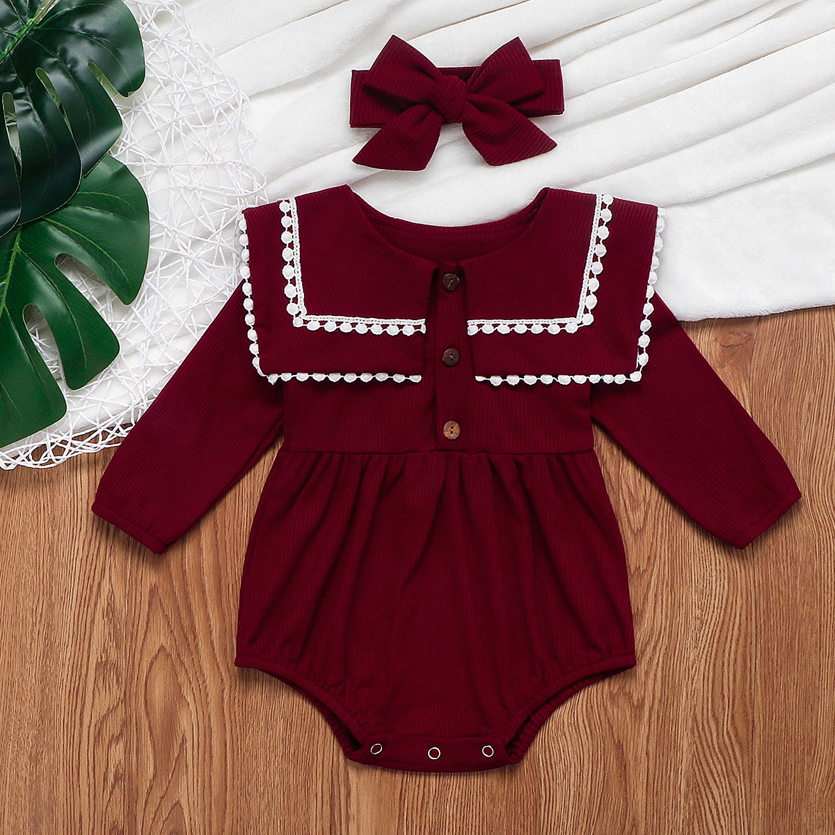 Ruffled Collar Bodysuit Image 3