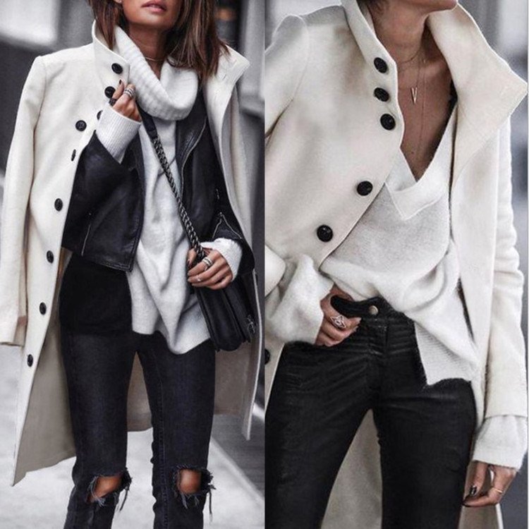 Fashionable woolen coat