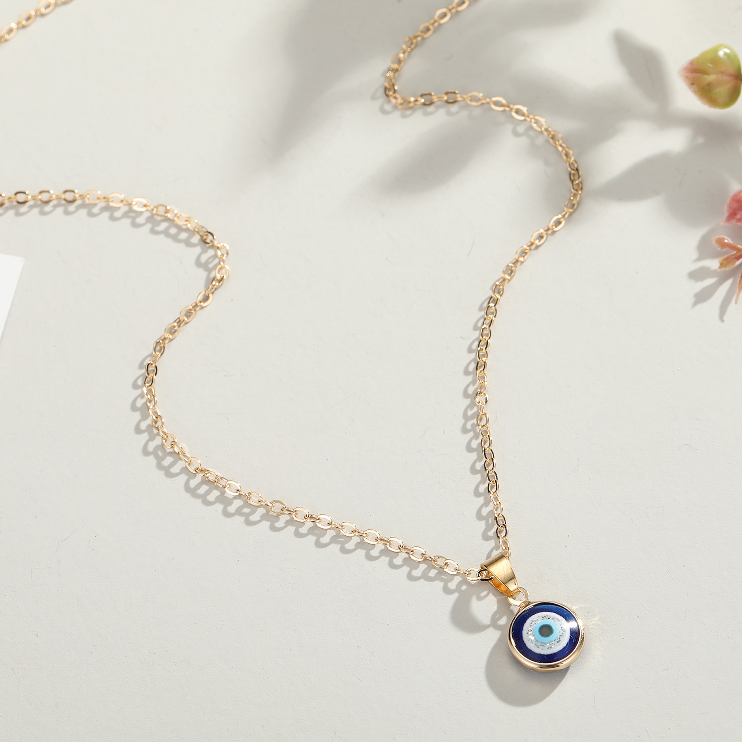 Turkish Blue Eye Pendant Necklace