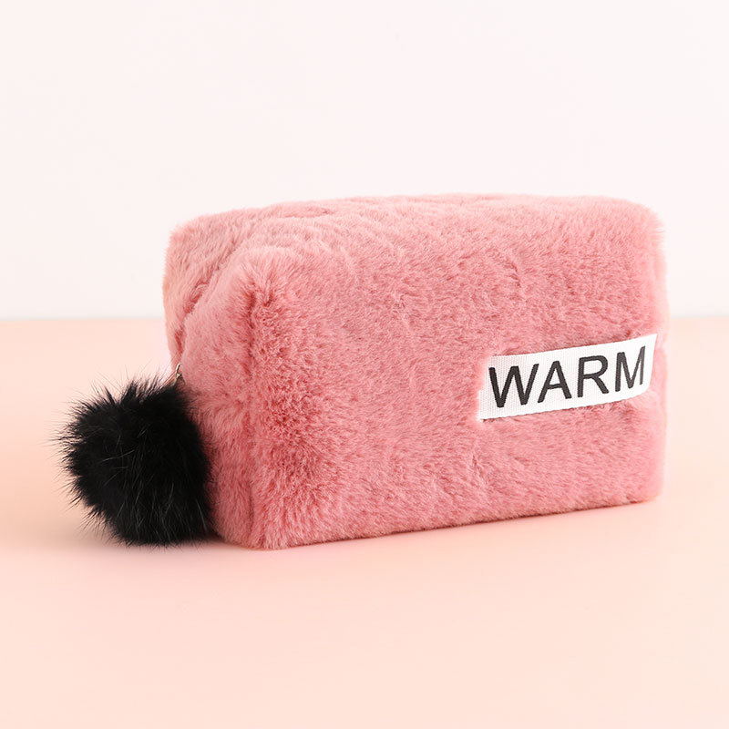 Interior of Plush Cosmetic Bag