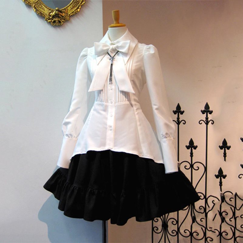 Side view showcasing the dress length