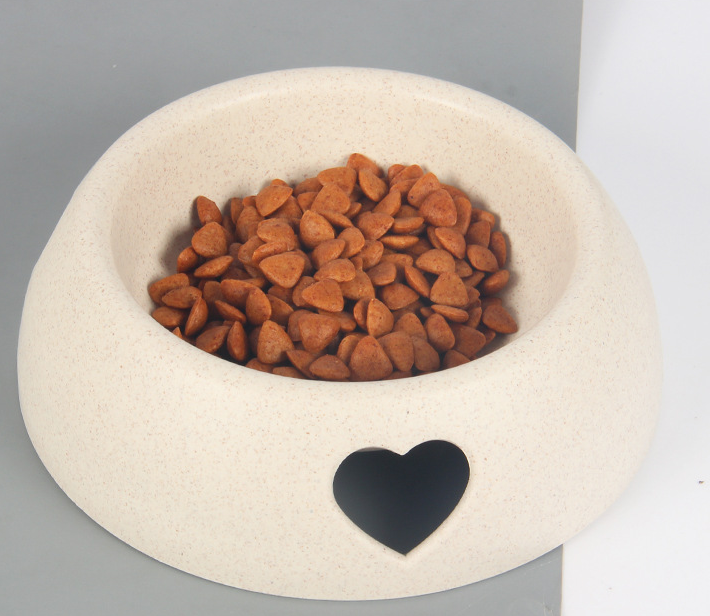 Heart-Shaped Pet Bowl in Use