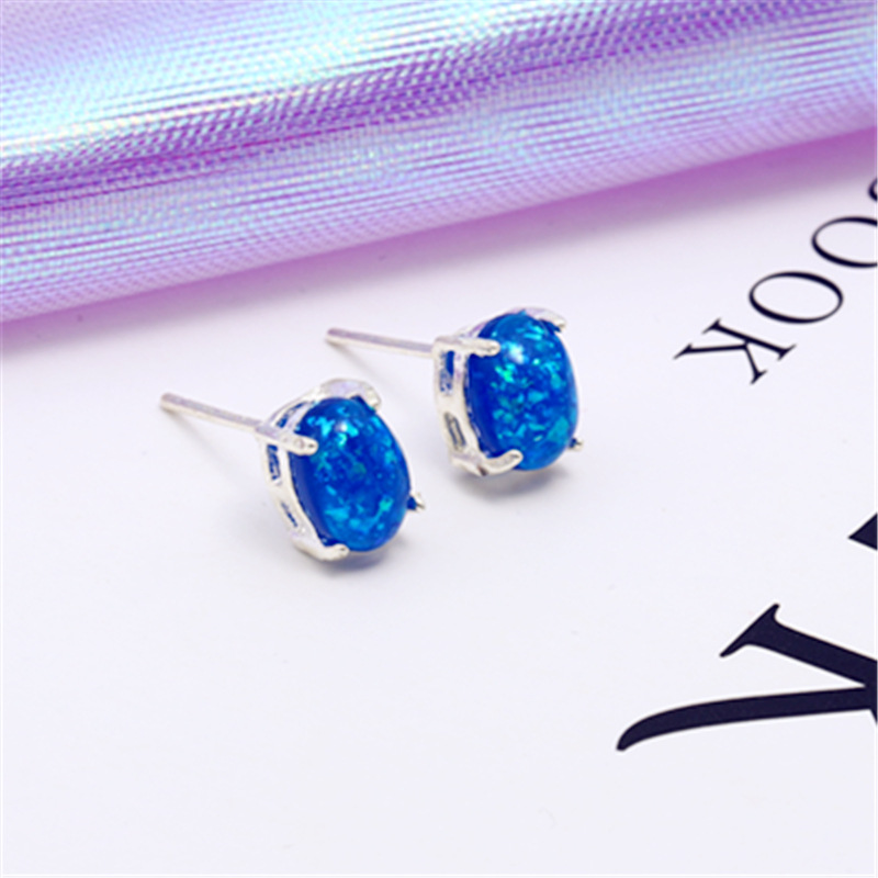 White Opal Earrings