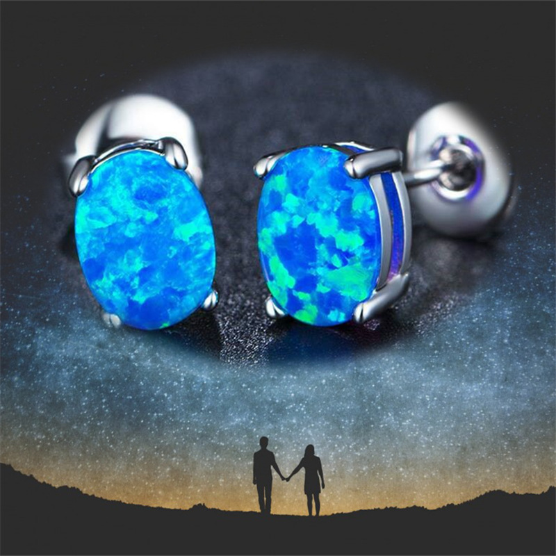 Blue Opal Earrings