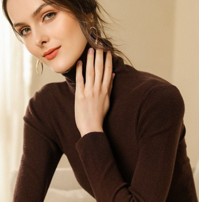 High-neck Cashmere Sweater - Style 8
