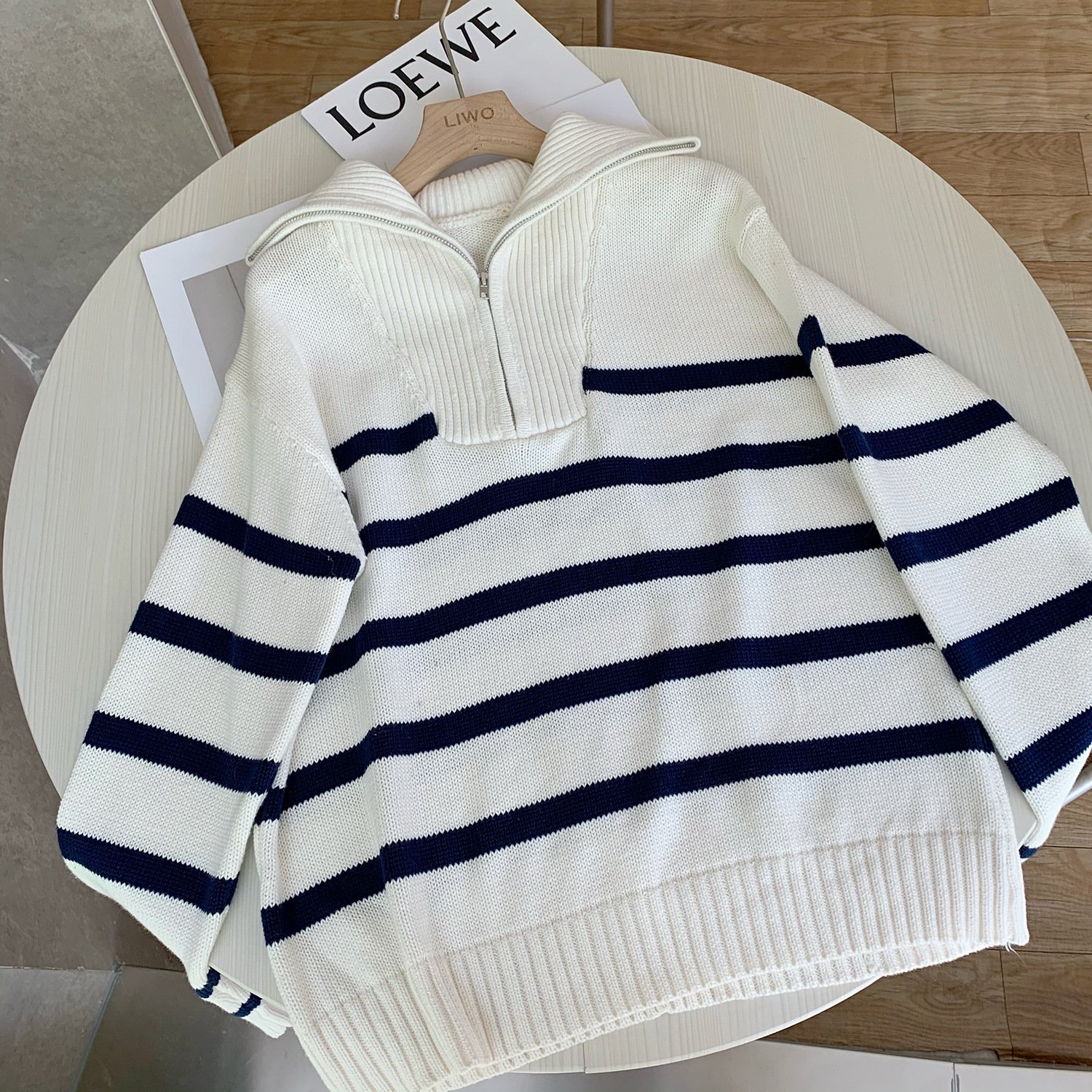 Blue Striped Sweater