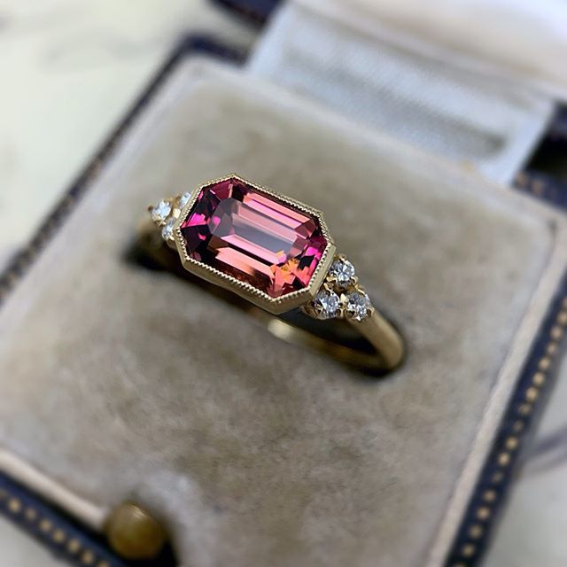 Gold Plated Inlaid Ruby Zircon Ring 2