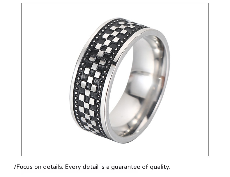 Men's Grease Titanium Steel Ring Variation