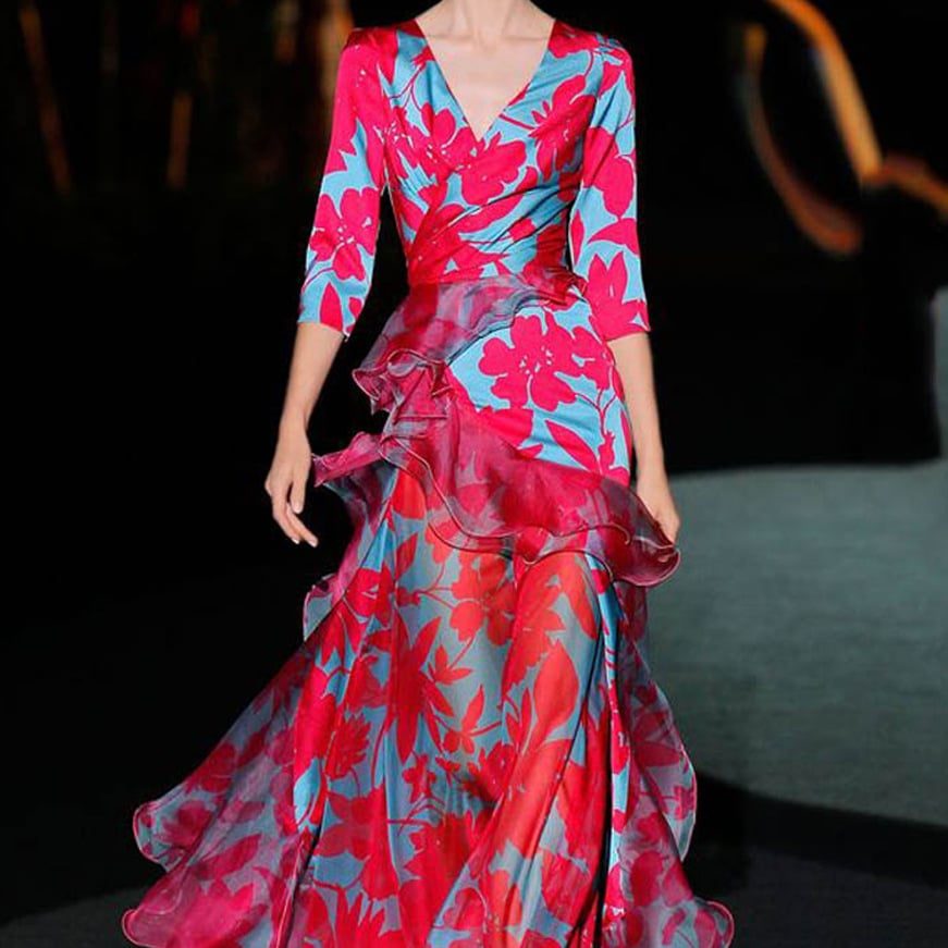 Red Printed Dress Image 2