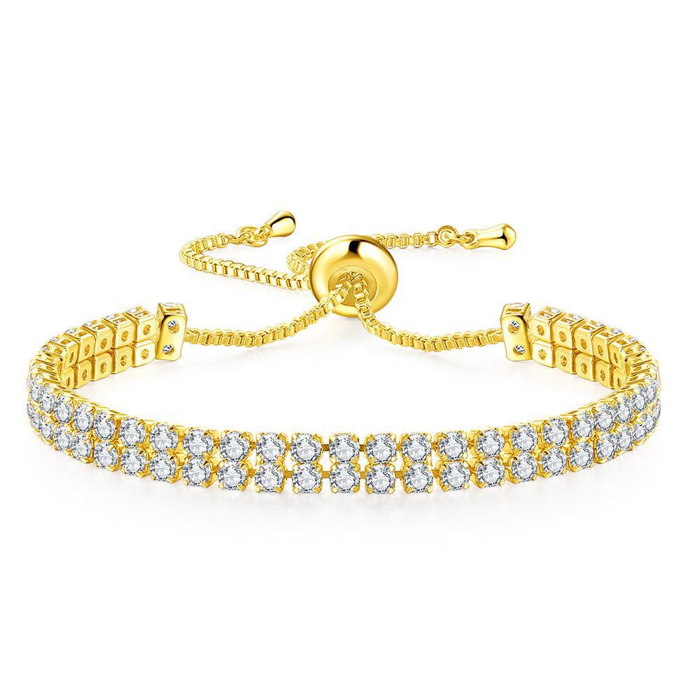 Fashion Double Row Zircon Bracelet