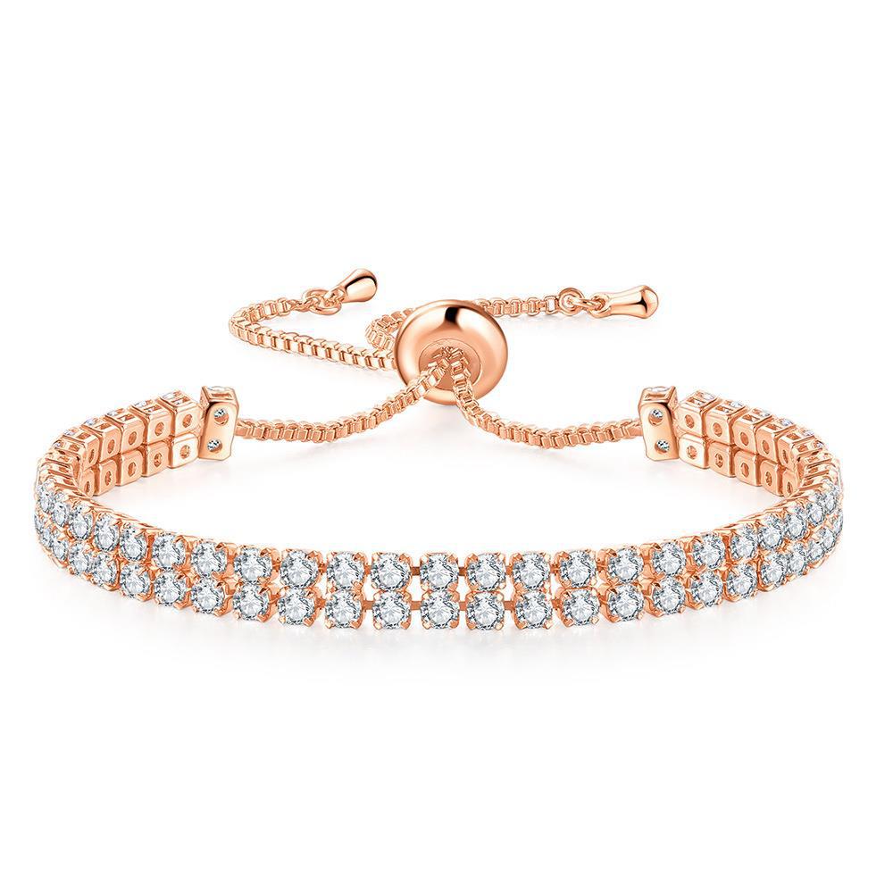 Fashion Double Row Zircon Bracelet