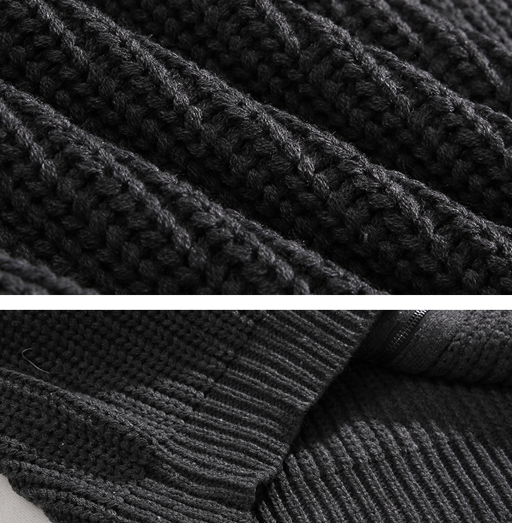 Half-high Neck Zip Knit Cardigan Image 3
