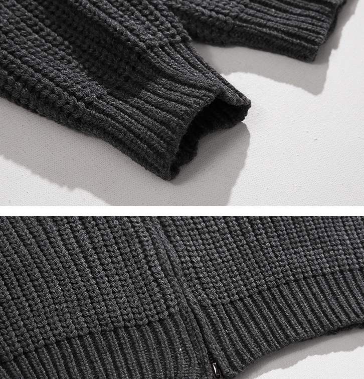 Half-high Neck Zip Knit Cardigan Image 2