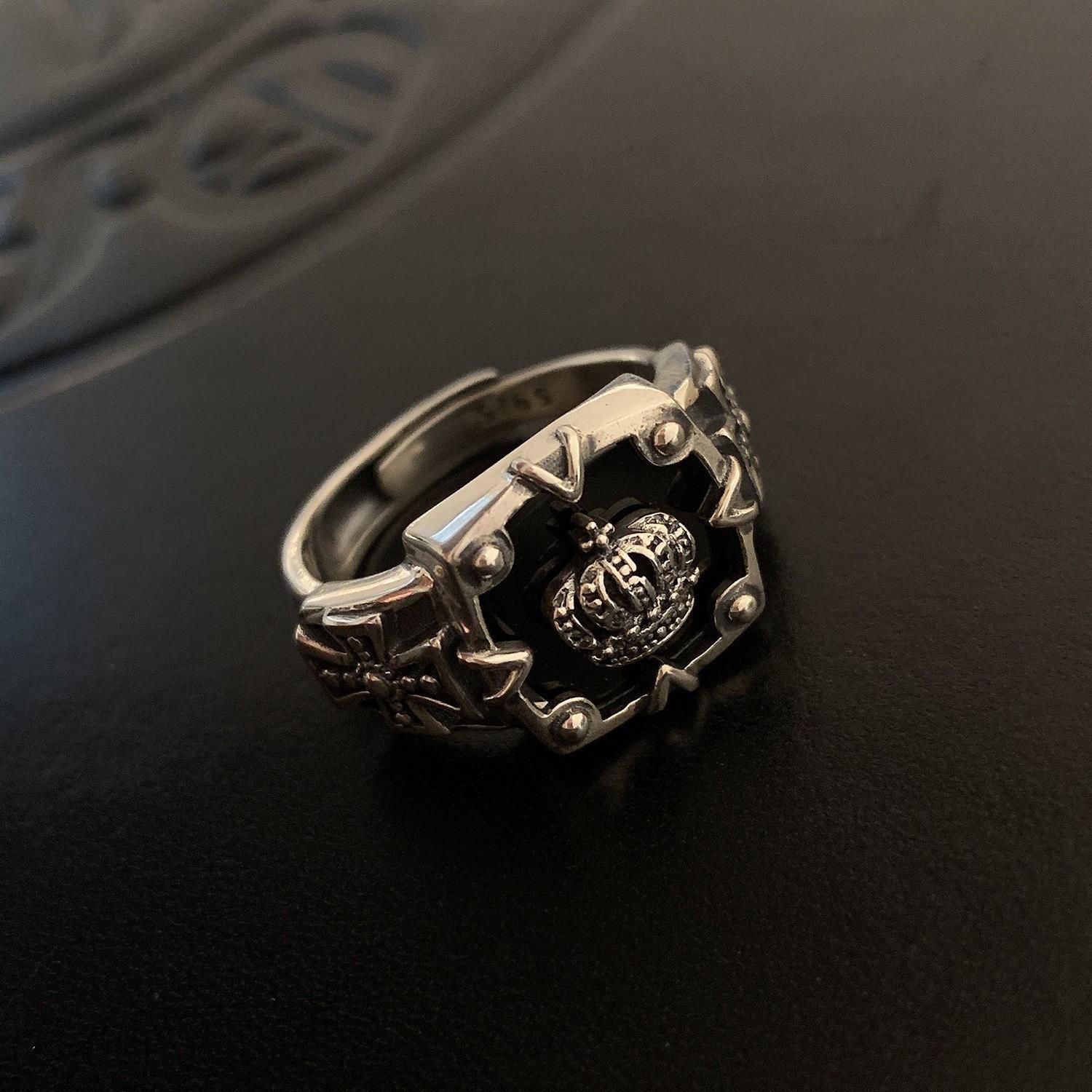 Korean Style S925 Silver Crown Ring 4