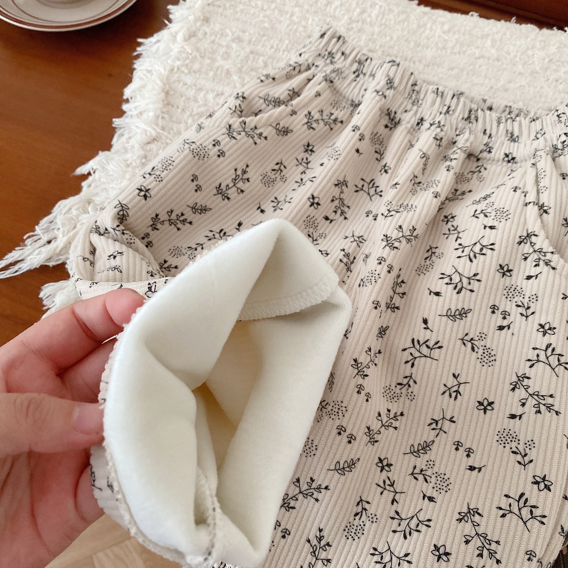 Children's Floral Fleece-lined Pants - Fit