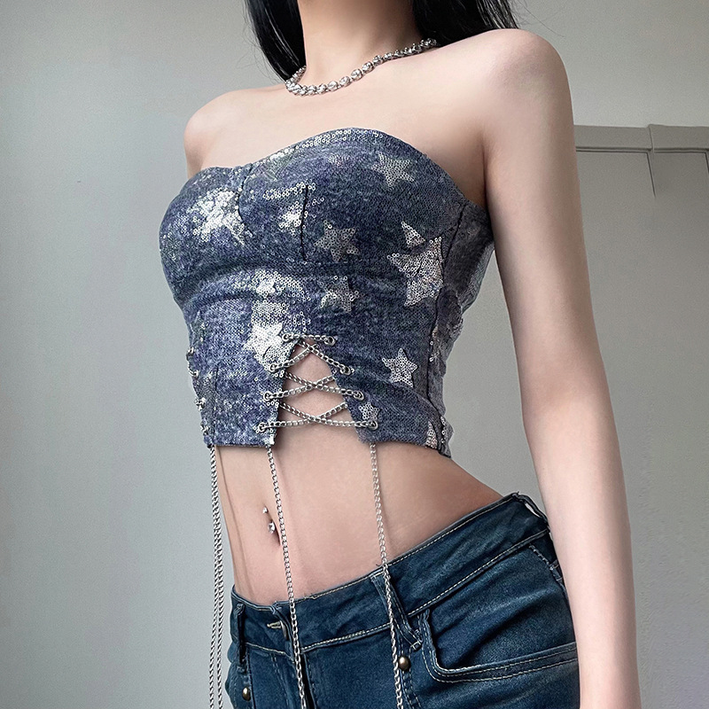 Cowboy Wind Sequins Brassiere Image 5