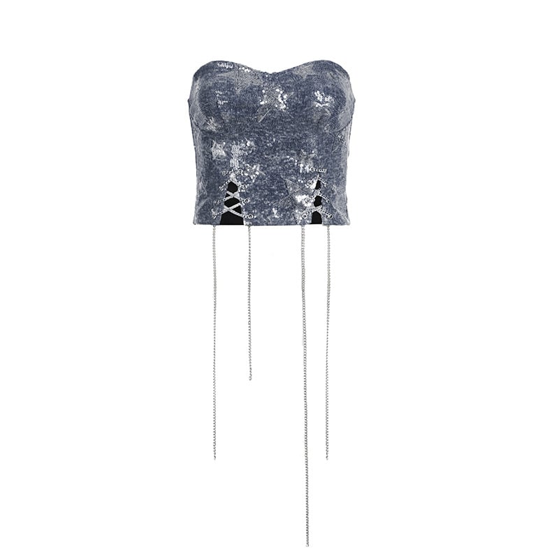 Cowboy Wind Sequins Brassiere Image 9