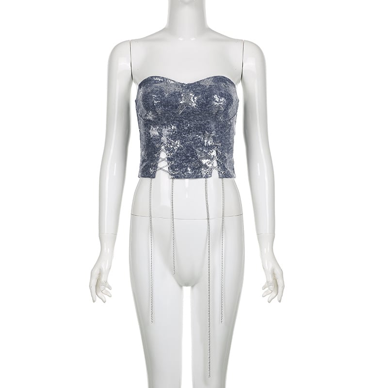 Cowboy Wind Sequins Brassiere Image 8