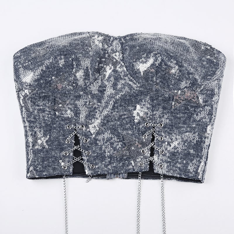 Cowboy Wind Sequins Brassiere Image 11