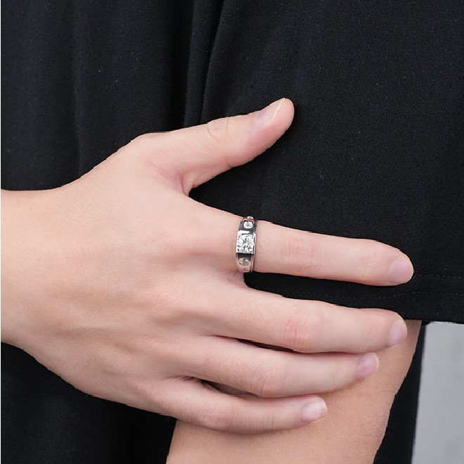 Moissanite Rhinestone Ring 3