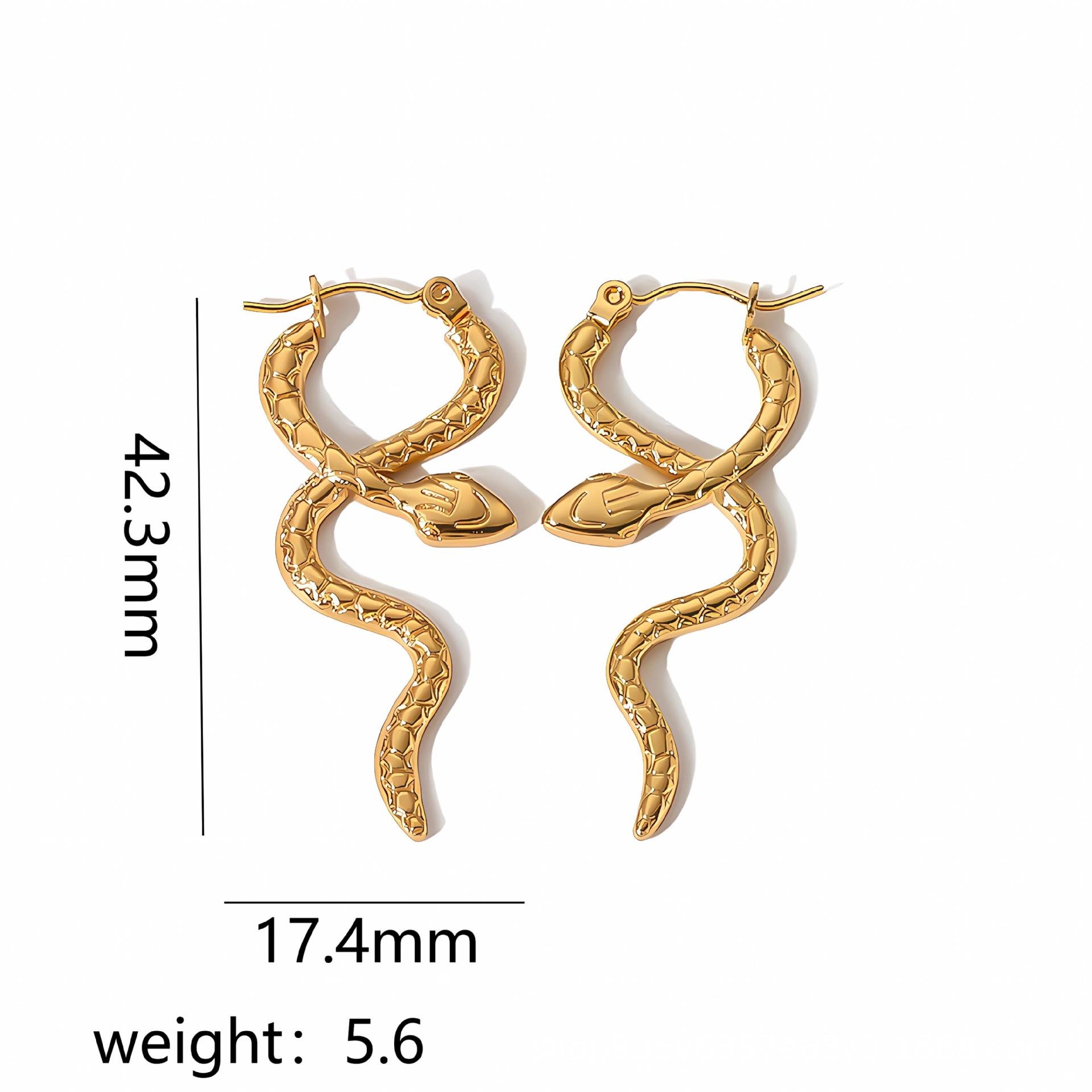 Serpentine Titanium Steel Ear Clip 1