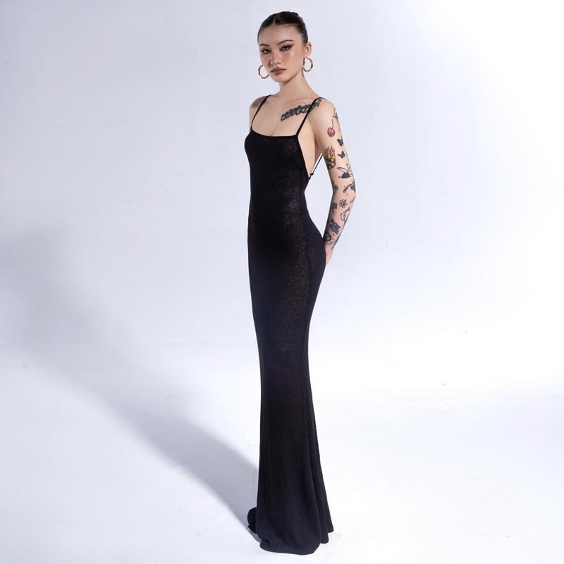 Fashion Mid-length Women's Slim Fit Dress Image 7