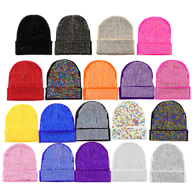Diamond Solid Color Handmade Wool Hat 1