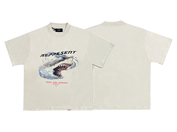 Shark Print Washed Short Sleeve - Image 4