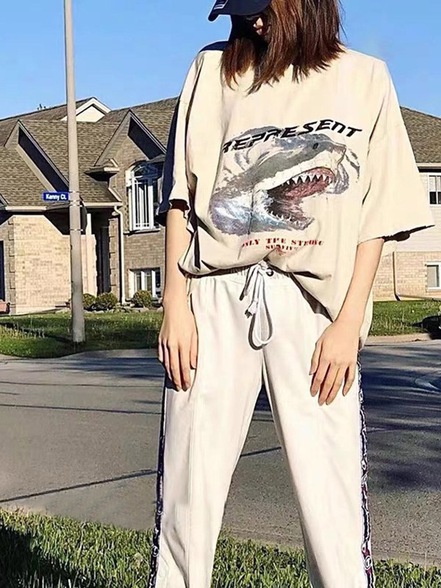 Shark Print Washed Short Sleeve - Image 5