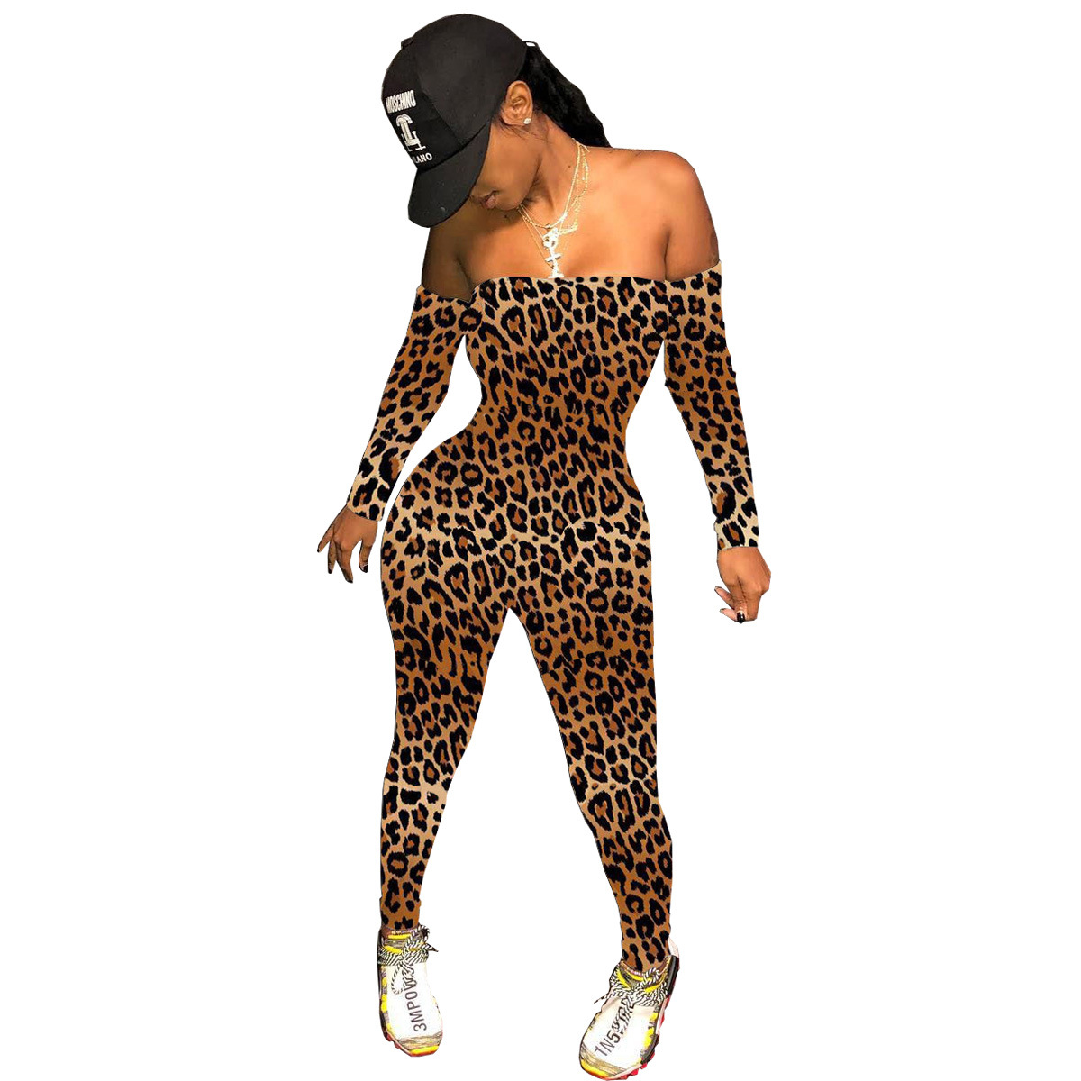 Sexy Strapless Print One-Piece Trousers Image 7