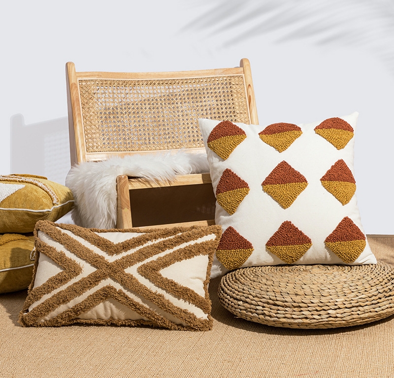 Geometric Tufted Loop Pillow Image 3