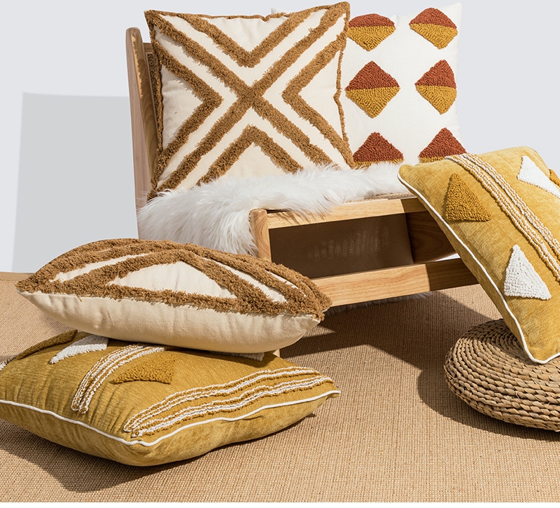 Geometric Tufted Loop Pillow Image 2