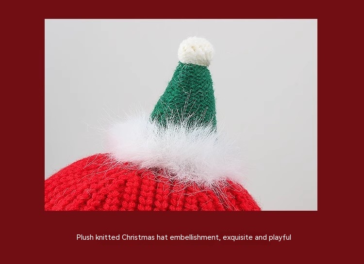 Christmas Antlers Knitted Hat - Warm and Cozy