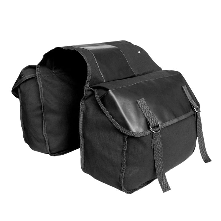 Motorcycle Canvas Side Bag - Khaki