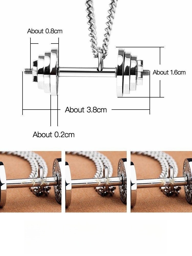 Dumbbell Necklace Image 3