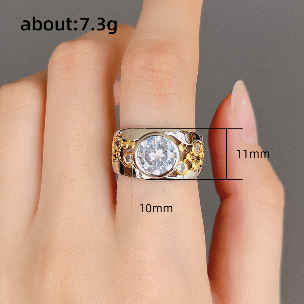 Ethnic Creative Hollow Zircon Ring 6