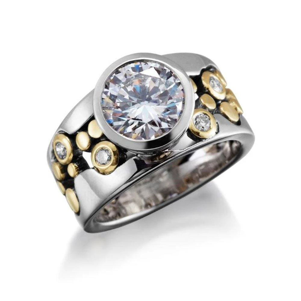 Ethnic Creative Hollow Zircon Ring 2