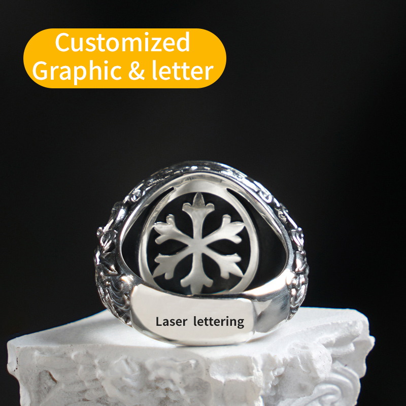 Men's Fashion Adjustable Engraved Ring Image 3