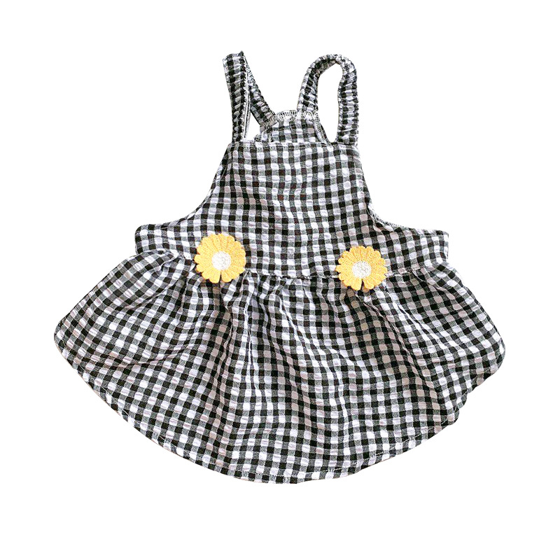 French Bucket Skirt - Green and White Checkered
