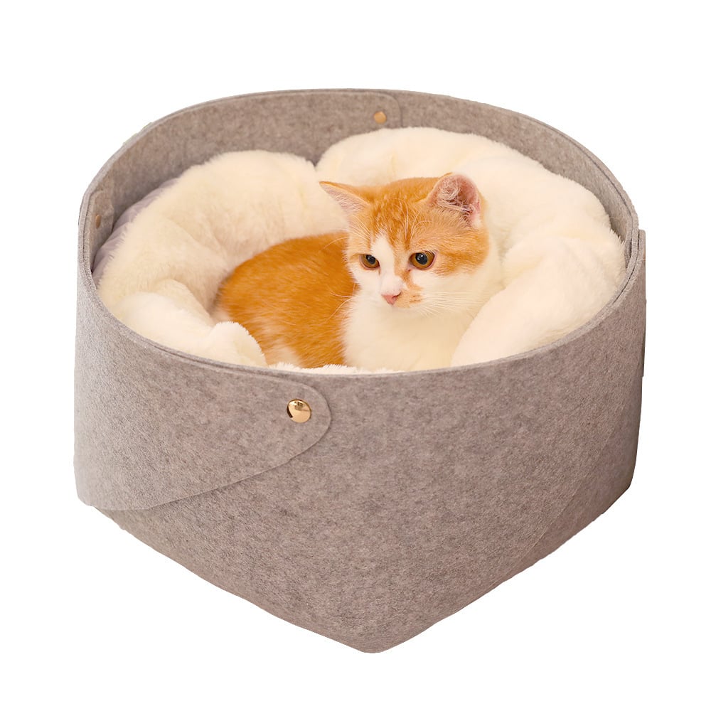 Round Felt Cat Bed