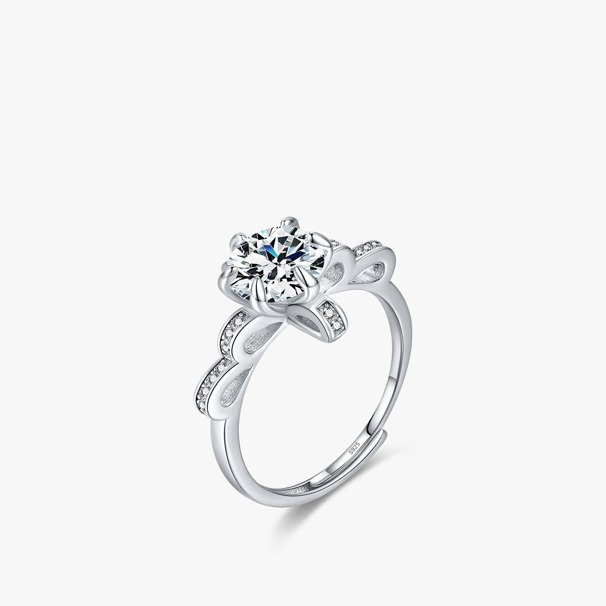 Women's S925 Sterling Silver Light Luxury Crown Garland Ring Image 1