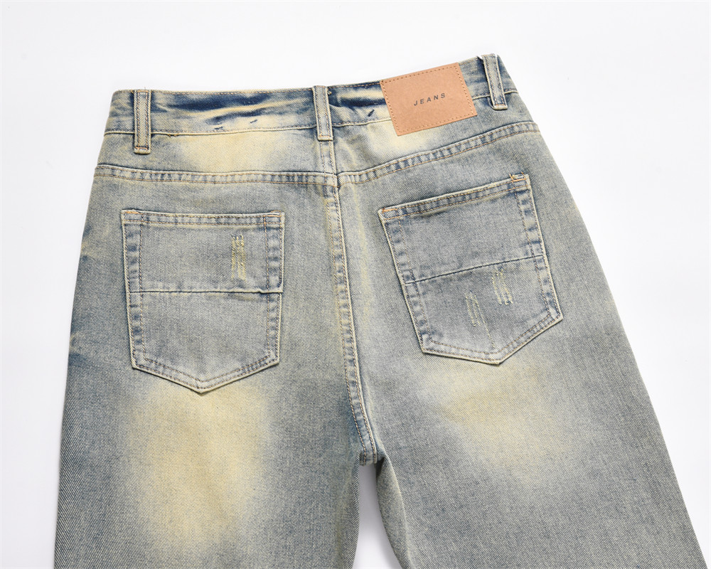 Distressed Scratches Denim Pants - Image 12