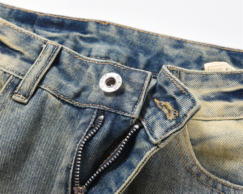 Distressed Scratches Denim Pants - Image 14