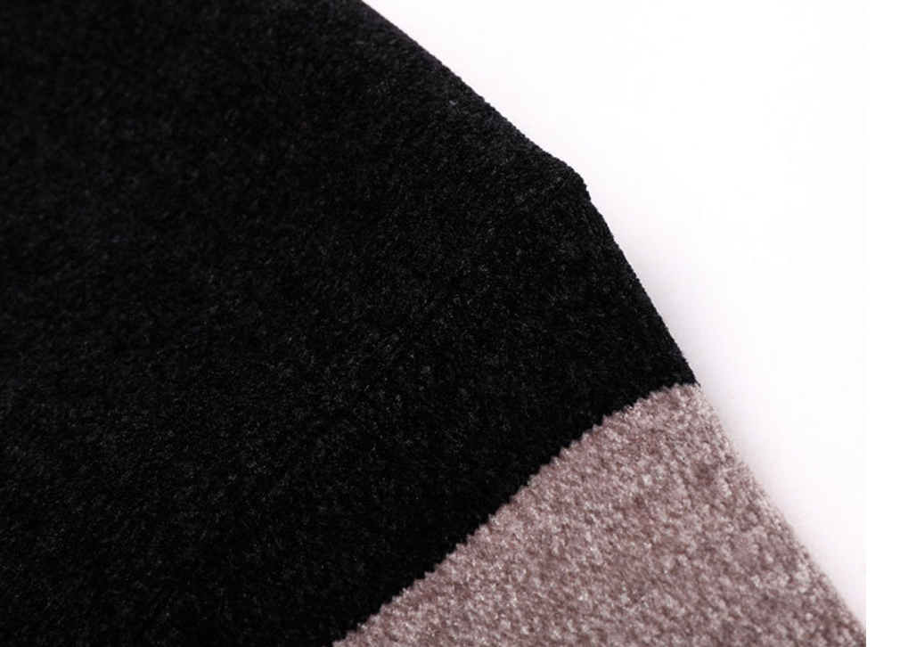 Thermal Knit Round Neck Striped Jumper Top - Image 1