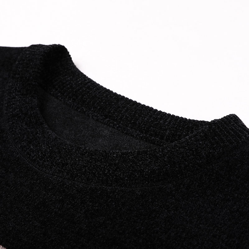 Thermal Knit Round Neck Striped Jumper Top - Image 2