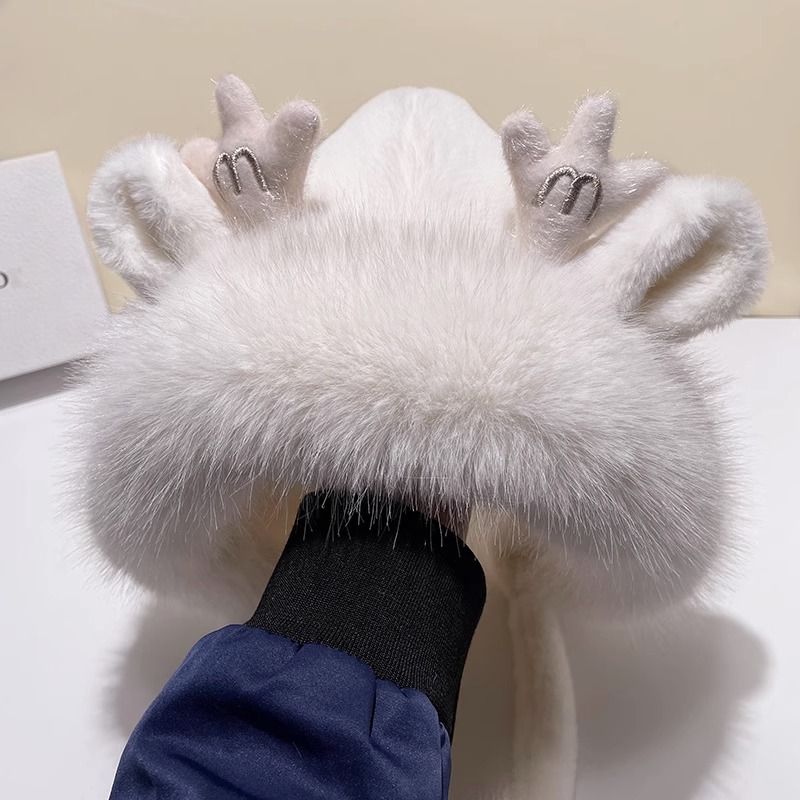 Plush Knitted Hat - Cozy Fabric